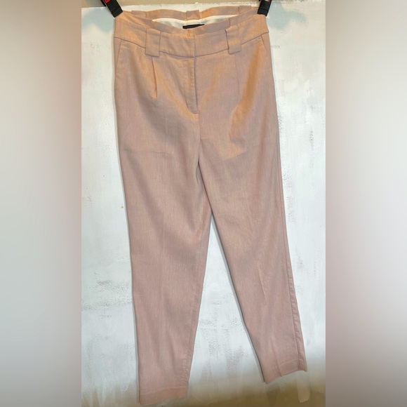 Express Denim - Woman’s Express Ankle High Rise dress pants pink tan color Size 4L